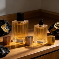 Vente en gros de flacons de parfum de luxe en verre vides uniques de 50 ml et 100 ml avec boîte, emballage cosmétique