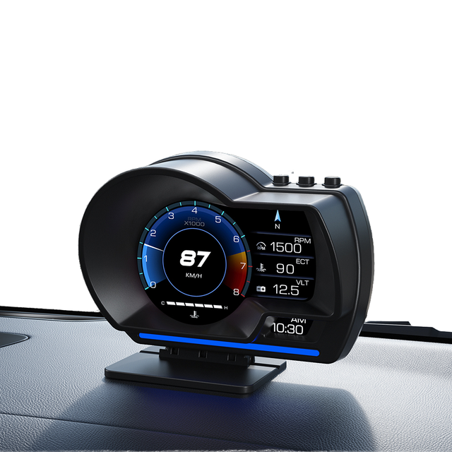 2026 WIIYII P6 Dual System Smart Gauge Hot Selling OBD2 GPS Digital Speedometer with HUD and Over-Speed Alarm Heads up Display