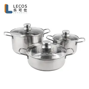 Groothandel Multifunctionele Keuken Inductie 6 Stuks Kookgerei Rvs Stoofschotels Hete Pot Kookpot Potten