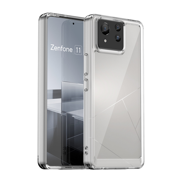 For Asus Zenfone 11 Ultra Clear Case, Hot Selling Colorful TPU Bumper + Clear Hard Acrylic Phone Cover for Asus Zenfone 11 Ultra