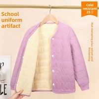 Uniforme scolaire rembourré d'hiver à trois couches doublure intérieure Jacke Wonder veste haut chaud vêtements pour femmes Wornfashion