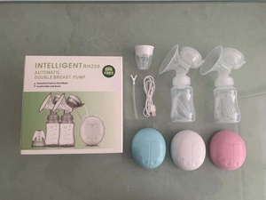 Food grade silicone usb di ricarica doppio elettrico della pompa latte materno con bottiglia di alimentazione - Product Image 2