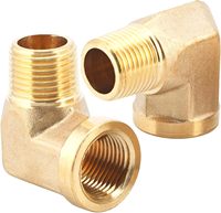 Raccord de tuyau en laiton 1/4\" NPT mâle vers femelle, coude forgé, avec plage de température de -65 à +200 pour utilisation en camion et automobile