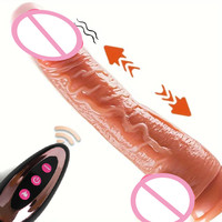 Vibromasseur réaliste en silicone avec télécommande, fonction chauffante et ventouse, pour femmes