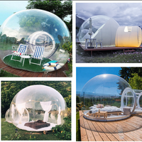 Dôme transparent gonflable en PVC, château gonflable, maison à bulles pour le camping en plein air, les mariages et les fêtes