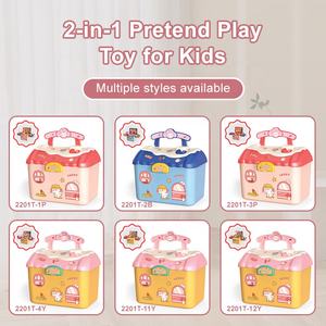 Nouvelle série de jouets de cuisine personnalisés, ensemble de <span class=keywords><strong>vaisselle</strong></span> de cuisine simulée, vaporisateur de lumière, boîte de rangement pour jouets de maison, ensemble de jouets de cuisine de simulation - Product Image 6