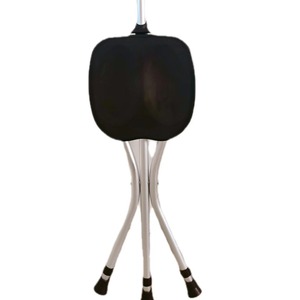 Jiang Hao <b>Folding</b> Three Legged Cane <b>Stool</b> Aluminum Alloy Portable Walking Stick <b>Stool</b> For Seniors - Product Image 1