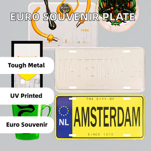 Placa de Matrícula de Recuerdo de País Europeo, Impresa con UV en Aluminio Metálico, Decoración para el Hogar con Nombres Pintados - Product Image 2