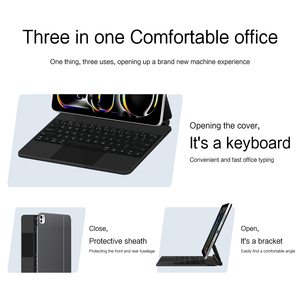 Không dây máy tính bảng Bàn phím trường hợp hiển thị kỹ thuật số iPad Pro 11 13 cơ khí USB Máy Tính Xách Tay Bàn Phím đứng Bìa sản phẩm mới-uk ngôn ngữ - Product Image 6