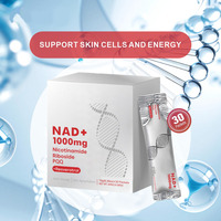 HDK NAD+ Liquide Oral 1000mg Nicotinamide Riboside PQQ Resvératrol 30 Sachets Énergie Cellulaire Concentration OEM ODM Complément Alimentaire