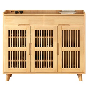Nordic Solid Wood <b>Shoe</b> Cabinet Natural Color <b>Space</b> <b>Saving</b> Entryway <b>Storage</b> <b>Shoe</b> Rack For Home Apartment Balcony - Product Image 3