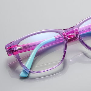 แว่นสายตาสำหรับเด็ก TR90เรย์สีฟ้าใสสีชมพูฟ้าใสแบบเสียบแขนดีไซน์ใหม่ - Product Image 3
