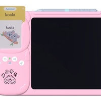 Cartes Cognitives 2-en-1 : Machine d'Apprentissage Interactif, Cartes Flash Parlantes, Tablette d'Écriture LCD, Jouet Montessori pour Enfants, Jouet d'Apprentissage de la Lecture et de la Peinture