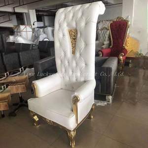 Sillón de Boda Blanco para Novios LG20171113-2, Silla de Trono para Fiestas y Mesa de Mármol - Product Image 2