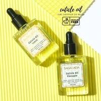 SAGALAGA Huile pour cuticules carrée OEM sous marque privée 15ml, flacon compte-gouttes, parfum fruité, vitamine E, soin des ongles, vente en gros pour salons et détaillants