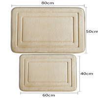 Tapis de salle de bain en polaire corail absorbant à poils longs, séchage rapide, lavable, antidérapant, pour douche, chevet et buanderie