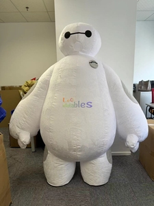 Gente Popular dibujos animados gran héroe personaje <span class=keywords><strong>Baymax</strong></span> peluche juguete inflable mascota disfraz inflable <span class=keywords><strong>Baymax</strong></span> mascota disfraz para adulto - Product Image 4