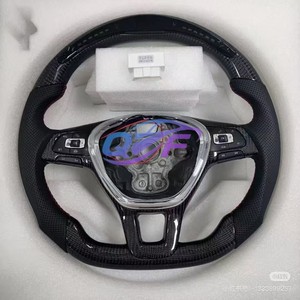 Assurance qualité cuir perforé LED volant en Fiber de carbone pour Volkswagen <span class=keywords><strong>Golf</strong></span> 7.5 gti volant de voiture - Product Image 1