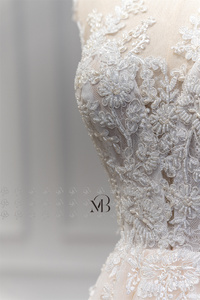 <span class=keywords><strong>Vestido</strong></span> de <span class=keywords><strong>Novia</strong></span> con Cuentas y Lentejuelas Mily Bridal QW01182, Vestidos de <span class=keywords><strong>Novia</strong></span> Económicos para Bodas Civiles - Product Image 5
