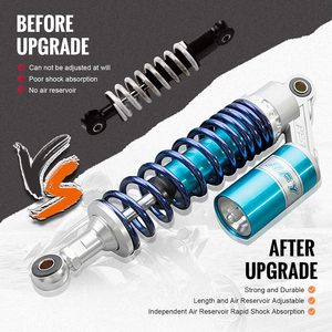 Amortisseurs arrière pour moto ZCLH 12,6 pouces 320 mm pour Suzuki Kawasaki Yamaha ATV Go Kart <span class=keywords><strong>Quad</strong></span> Bleu Argent - Product Image 4
