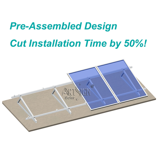 Solar Mounting Bracket Manufacturer OEM Customized Aluminum Adjustable Angle Triangle Tilt Structure for Flat Roof | Art Sign