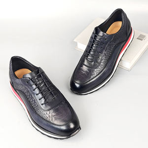 Chaussures en cuir décontractées pour hommes multicolores, nouveau style, mode, élégantes, de haute qualité, chaussures de ville en cuir véritable - Product Image 6