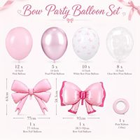 Ballons en forme de nœud avec ballon en aluminium pour fête d'anniversaire de princesse, enterrement de vie de jeune fille, fiançailles, thème nœud, fournitures pour baby shower