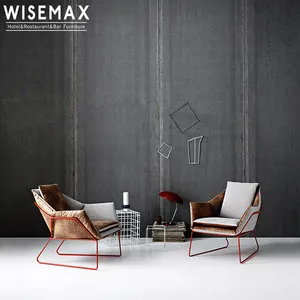 WISEMAX мебель, Современная легкая роскошная мебель для гостиной, тканевое кресло для отдыха из нержавеющей стали, кресло для отдыха