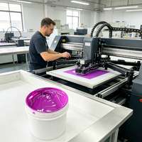 Plastisol à base d'huile à séchage rapide pour sérigraphie, sans PVC, compatible avec les imprimantes textile/polyester/coton Octopus