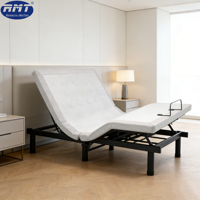 Fabricant B2B de meubles de chambre à coucher, nouveau modèle de lit simple en métal à hauteur réglable automatiquement, design minimaliste, pliable