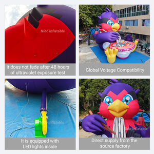 10미터 대형 인플레이터블 버드 마스코트 공장 맞춤형 옥스포드 패브릭 인플레이터블 만화 야외 인플레이터블 광고 풍선 - Product Image 2