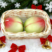 Groothandel handgemaakte perzikvormige veganistische geurkaarsen met gesimuleerde fruitgeur voor thuisgebruik, milieuvriendelijk, 100% biologisch, schattig