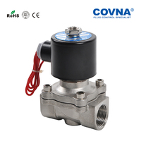 Vanne solénoïde à diaphragme normalement ouverte COVNA 90 jours, en acier inoxydable 304, vanne solénoïde électrique pour eau, vanne solénoïde 24V