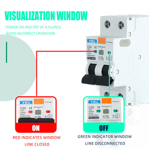 YRO Leakage <b>Circuit</b> <b>Breaker</b> YRLP 32A 2P DIN Rail Mounted For Home Use With Residual Current Protection - Product Image 2