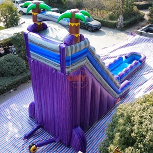 Tobogán Acuático Inflable Gigante Tropical Morado <span class=keywords><strong>de</strong></span> Mármol <span class=keywords><strong>de</strong></span> 25 Pies <span class=keywords><strong>de</strong></span> Altura, Tobogán Inflable Acuático <span class=keywords><strong>para</strong></span> <span class=keywords><strong>Adultos</strong></span> - Product Image 3