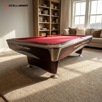 Table de billard américaine robuste STELLARWAY, directement de l'usine, pour bar/club, ardoise de 2,5 cm, tissu haute vitesse