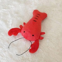 Jouet pour chien en peluche homard qui couine, en forme d'écrevisse, résistant à la mastication, interactif, en coton doux, pour la dentition des chiots et petits chiens