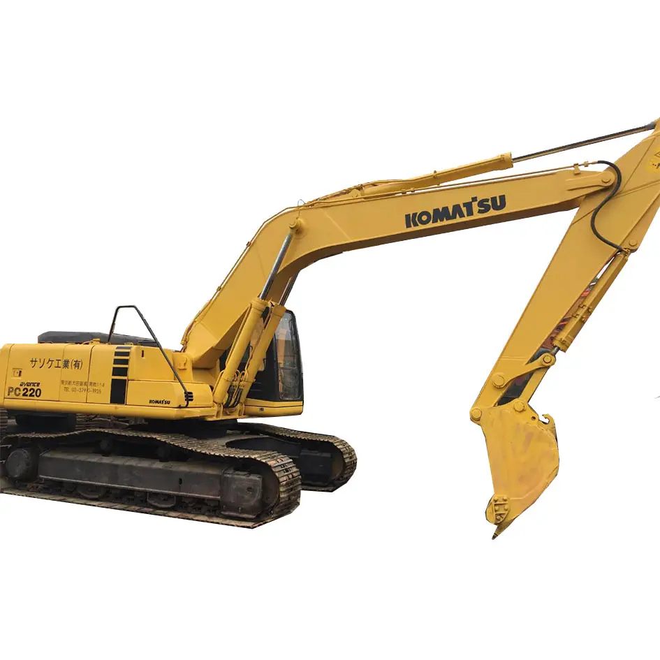 حفارة مستعملة Komatsu موديل PC220، PC220-6، PC220-7 بأرخص ساعات عمل لعام 2021 و2022، حفار مجنزر عتيق مستعمل 20 طن، 22 طن