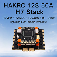 Contrôleur de vol HAKRC H743 12S 50A 4-en-1 ESC pour drone FPV de course et freestyle avec transmission vidéo et simulateur