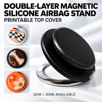 Support de téléphone magnétique en silicone liquide avec anneau convertible et support airbag, personnalisable par impression UV, vente en gros pour iPhone 18