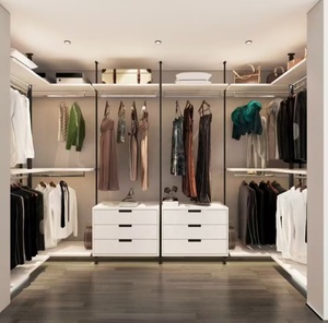 Thiết kế hiện đại freestanding tủ quần áo bằng gỗ kích thước tùy chỉnh nội thất phòng ngủ MDF cửa cho phòng khách hội thảo tủ quần áo lưu trữ - Product Image 1