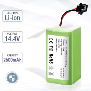 Batería de Iones de Litio 18650 de 14.8V y 2600mAh, Repuesto para Robot Aspiradora Ecovacs Deebot <span class=keywords><strong>Conga</strong></span> Eufy Robovac - Product Image 3
