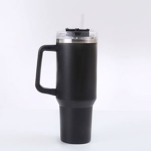 Car H1.0 <b>Handle</b> <b>Travel</b> Tumbler 40oz Double Wall Vacuum <b>Mug</b> Lid Straw Anti-Slip OEM Custom Logo - Product Image 2