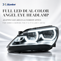 Pour BMW Série 6 F06 2011-2013, ensemble de phares, double couleur, Angel Eye LED, phare avant modifié, éclairage automobile, remplacement