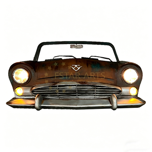 Décoration murale <span class=keywords><strong>vintage</strong></span> pour voiture, sculpture industrielle en métal de la calandre de voiture pour bar/restaurant - Product Image 5