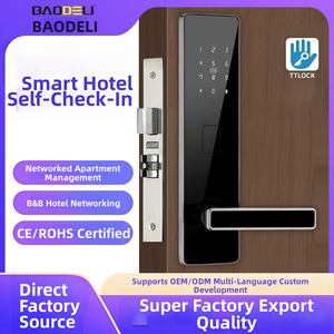 Hotel Digital Security Door Lock With WiFi RFID Password Tuya Smart Waterproof <b>Memory</b> Card BH-01-TT C-Grade Anti-Pick Lock Core - Product Image 3
