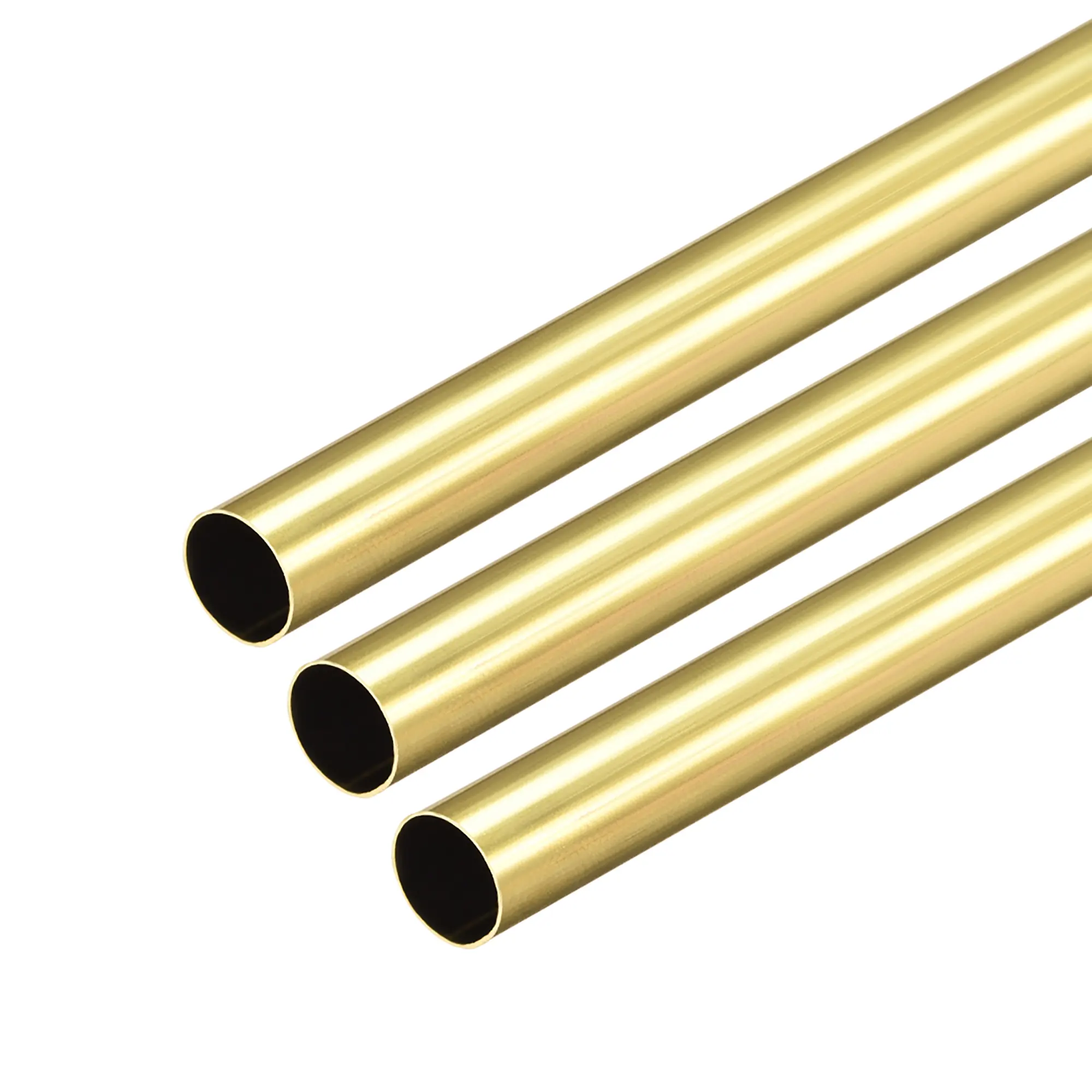 C27000 Brass Round Tube, 300mm Length 10mm OD 0.2mm Wall Thickness, Seamless Straight Pipe Tubing