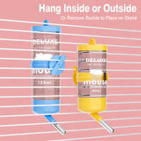 Bouteille d'eau suspendue pour hamster, vente en gros d'usine, 250 ml, anti-fuite, abreuvoir automatique pour petits animaux, lapins et cochons d'Inde