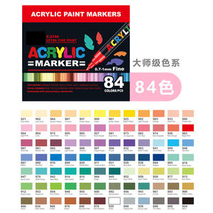 مجموعة أكريليك ، لعبة رسم رسم على شكل رسومات دودلينغ 36/60/84/فرش ألوان نفاذية مقاومة للماء وغير قادرة - Product Image 5