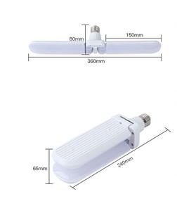 Bombilla LED con Aspas de Ventilador Plegables Ajustables de 360 Grados, Marca OEM de Fabricantes, 20W 40W 50W 60W E27 B22 100lm/<span class=keywords><strong>w</strong></span> - Product Image 1